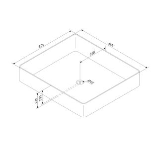 Раковина накладная  Am.Pm Func M8FWCC10600WG 60 см белый